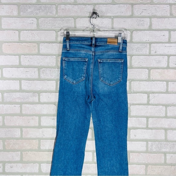 PAIGE Stella High Rise Straight Leg Jeans in Filmore Destructed Wash Size 26 - Picture 7 of 10